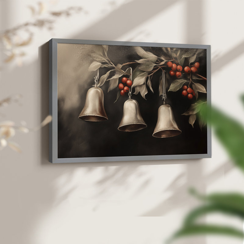 Art de Noël - CMXCIV - Reproduction encadrée - Restickable, H 16 po x l 20 po, Gris