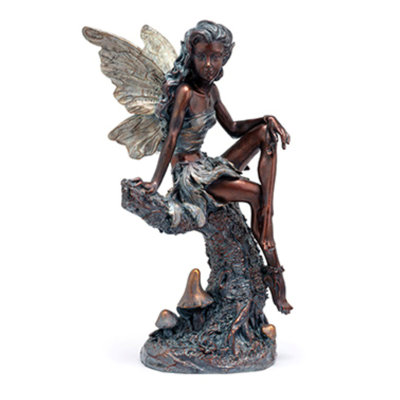 Fairy Sitting On Tree Truck