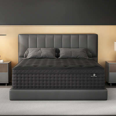 14in Medium-Firm Euro Top Cooling Memory Foam Hybrid Mattress, Mattress in a Box