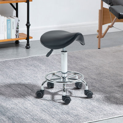 Rajmund Adjustable Height Ergonomic Lab Stool with Removable Casters/Wheels