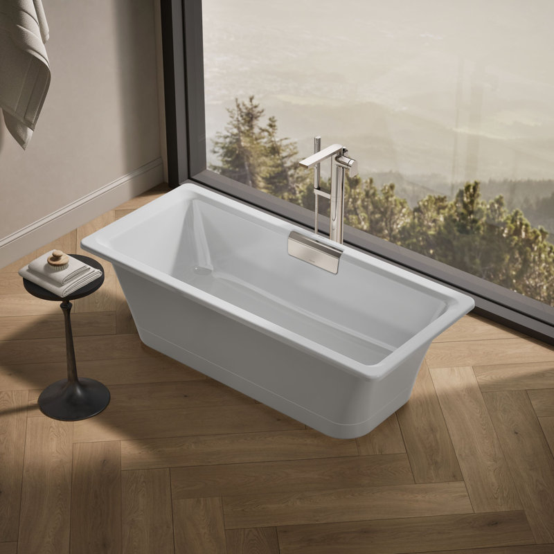 Volute 63 In. X 28-3/8 In. Freestanding Bath With Base