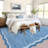 Bordered Design Machine Washable Rug with Rubber Backing for Living Room Modern Non-Slip Dining Room Rug Easy-Cleaning Floor Carpet for Bedroom-13991969