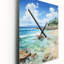 Photo de plage empreintes de pas dans le cadre de l'IX - Horloge murale nautique et de plage-99629218