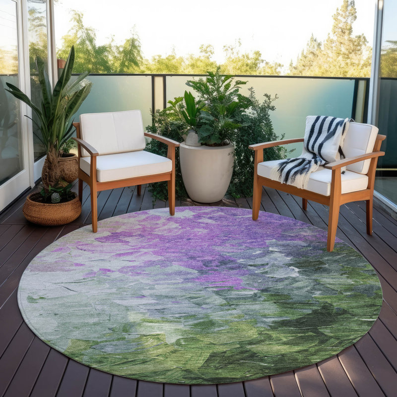 Tapis lavable intérieur / extérieur Braearis, 8 pi x 8 pi