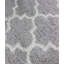 Tapis rectangulaire gris / blanc en polyester tissé à la machine-776113706
