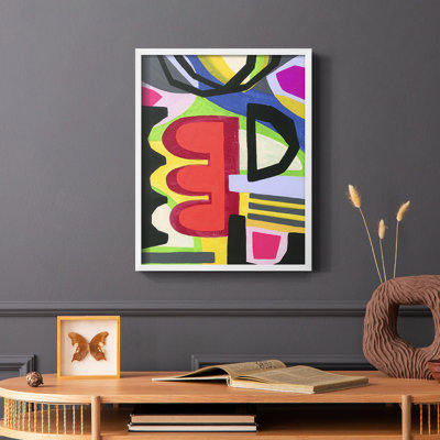 «Bold Shape Shift I», reproduction encadrée - bois massif