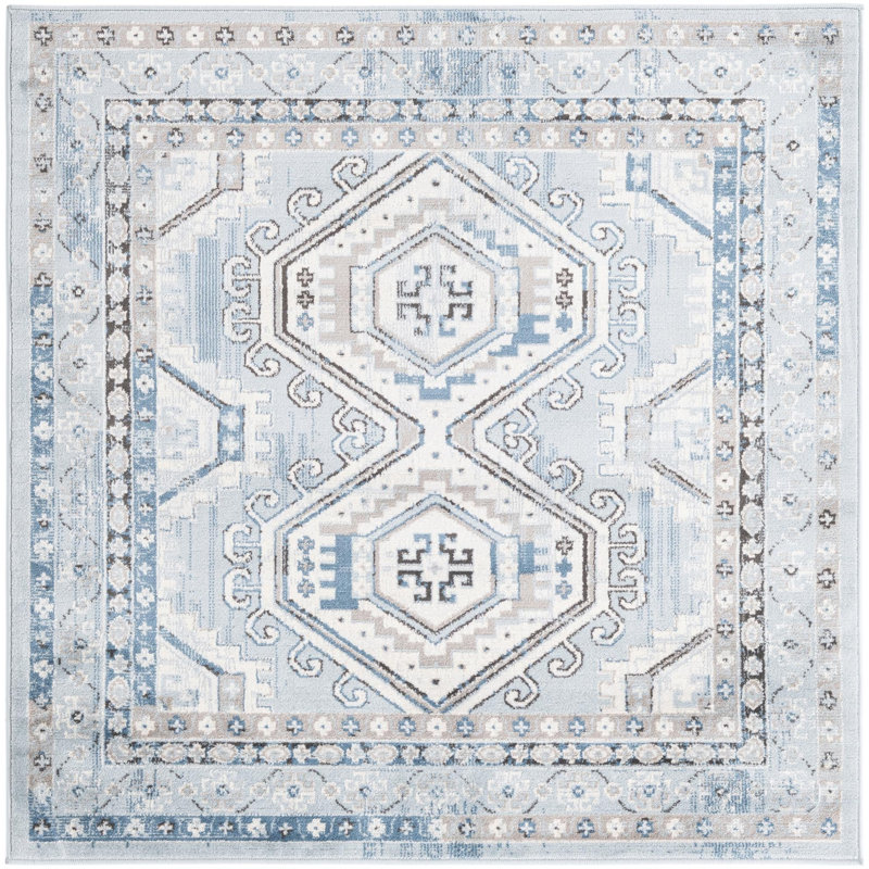 Abstract Indoor Rug, Square 5'3"
