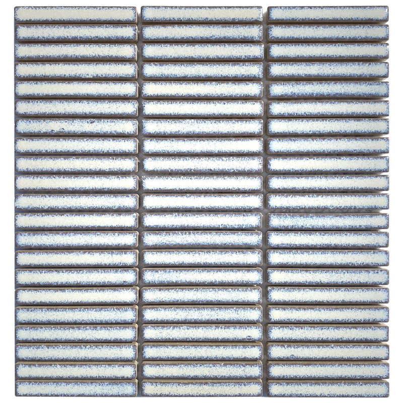 0.5" x 3.6" Porcelain Brick Joint Mosaic Wall & Floor Tile, Gray