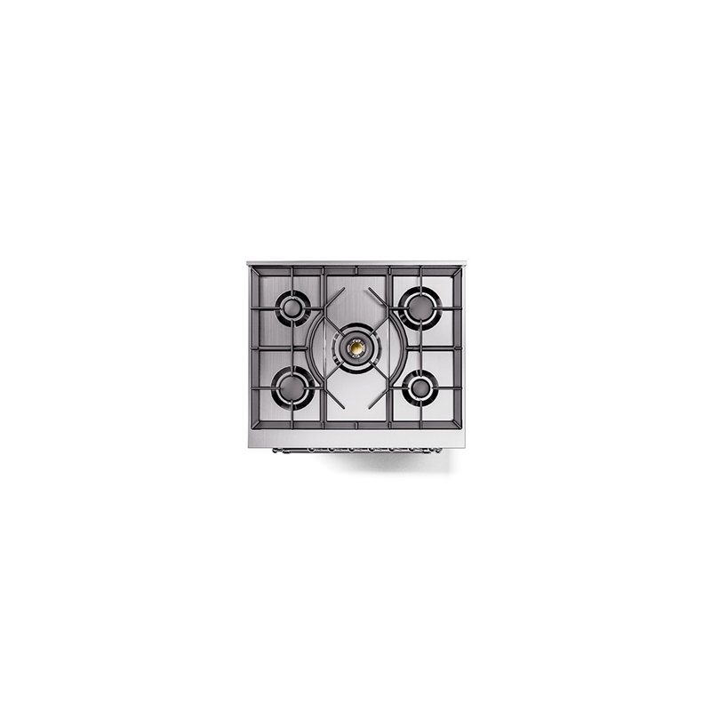 ILVE Nostalgie II 30 in Dual Fuel Range, Natural Gas, Graphite Matte/Chrome