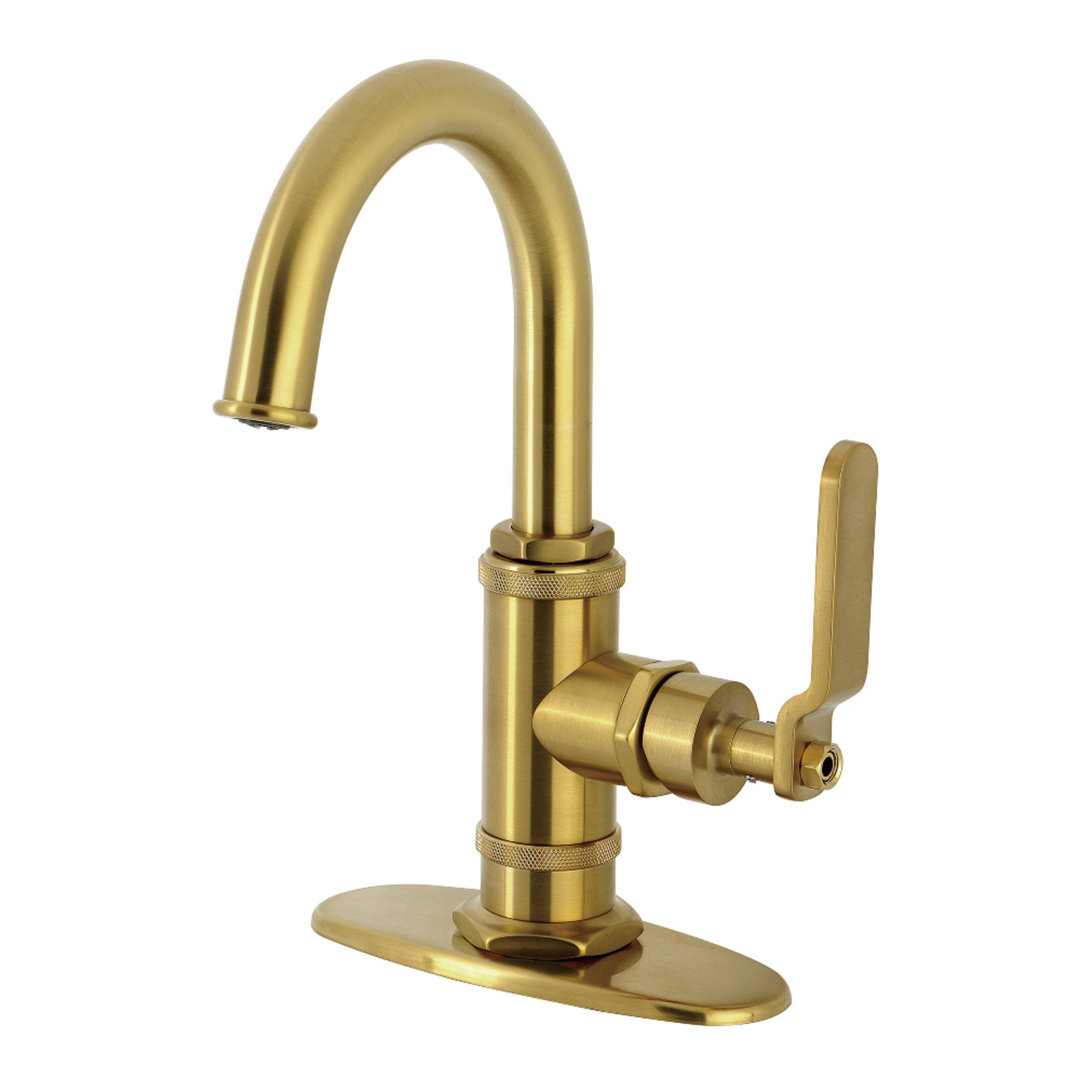 Kingston Brass Whitaker Single-Handle 1-Hole Deck Mount Bathroom Faucet Kingston Brass
