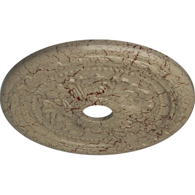 Médaillon de plafond palmetto 23 5/8 po x P 3 5/8 po x P 1 5/8 po (convient aux auvents jusqu'à 3 5/8 po)