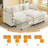 Chenille Upholstered Sectional Sofa Couch with Ottoman-1219246337-1219246341