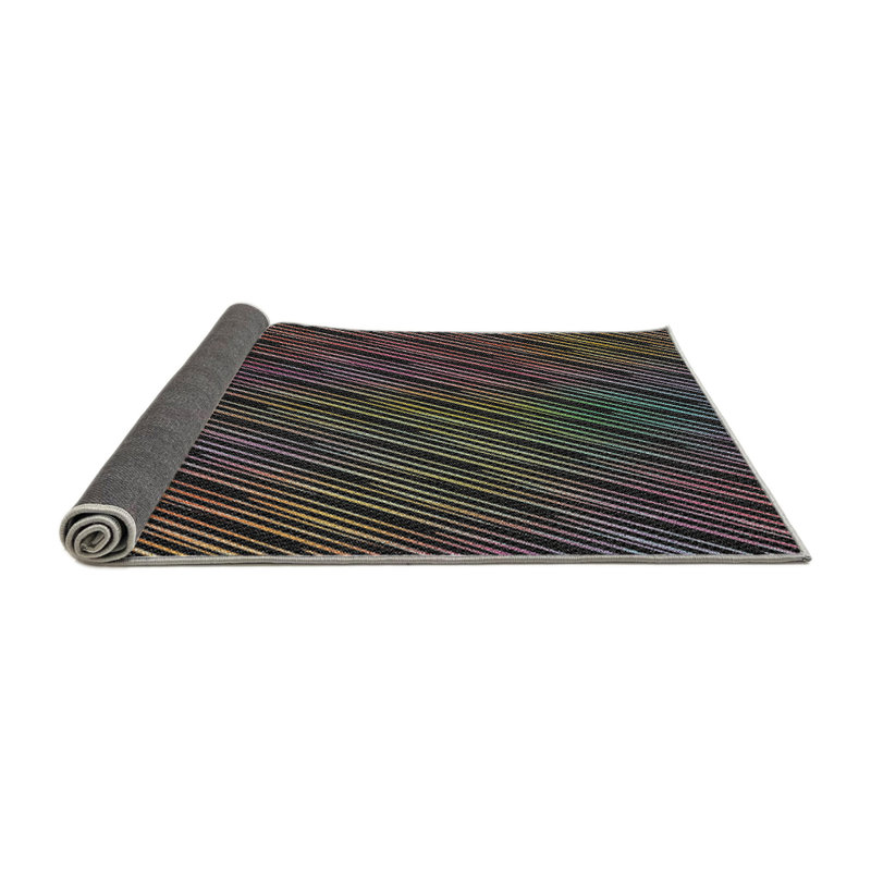 Tapis mauve/vert à tisser électrique, Carré 8 pi