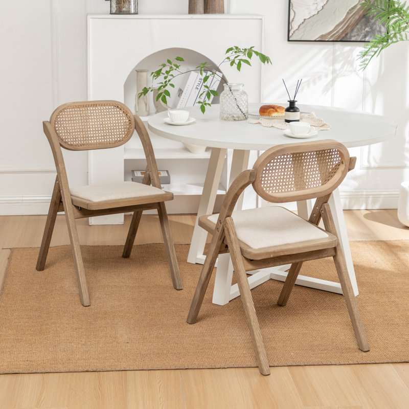 Efstathios 18.5'' H Solid Wood Folding Side Chair, 2