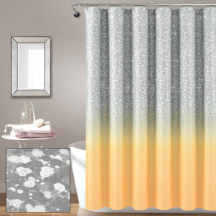 Beautiful Sequin Shower Curtain Shining Stripe Holiday Bathroom