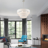 4 - Light Dimmable Drum Chandelier