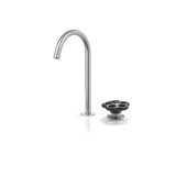 Acquaco Linki Daisy Deck Mount Two-Hole Single Handle Bathroom Lavatory Faucet with 5-3/4'' Spout Reach
