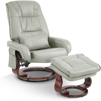 Eirika Swivel Recliners with Ottoman, Vibration Massage TV Chairs, Faux Leather -  Red Barrel StudioÂ®, 2299E2E4B05B43E7A4BC9BA9F87B065B