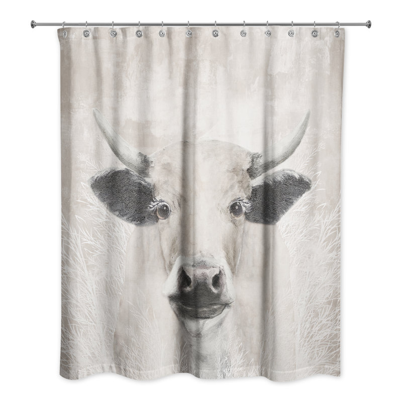 Rideau de douche simple Tonal Cow