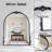 Vignale Vintage Metal Arched Wall Mirror-687048478-687048477