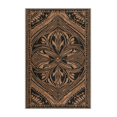 Washable Traditional Tattoo Hawaiian Area Rug