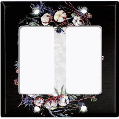 Patterned 2 - Gang Rocker Standard Wall Plate