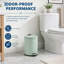 Poubelle ronde de 5 L à fermeture en douceur pour cuisine et salle de bain – Petite poubelle avec couvercle silencieux, verte-135788611
