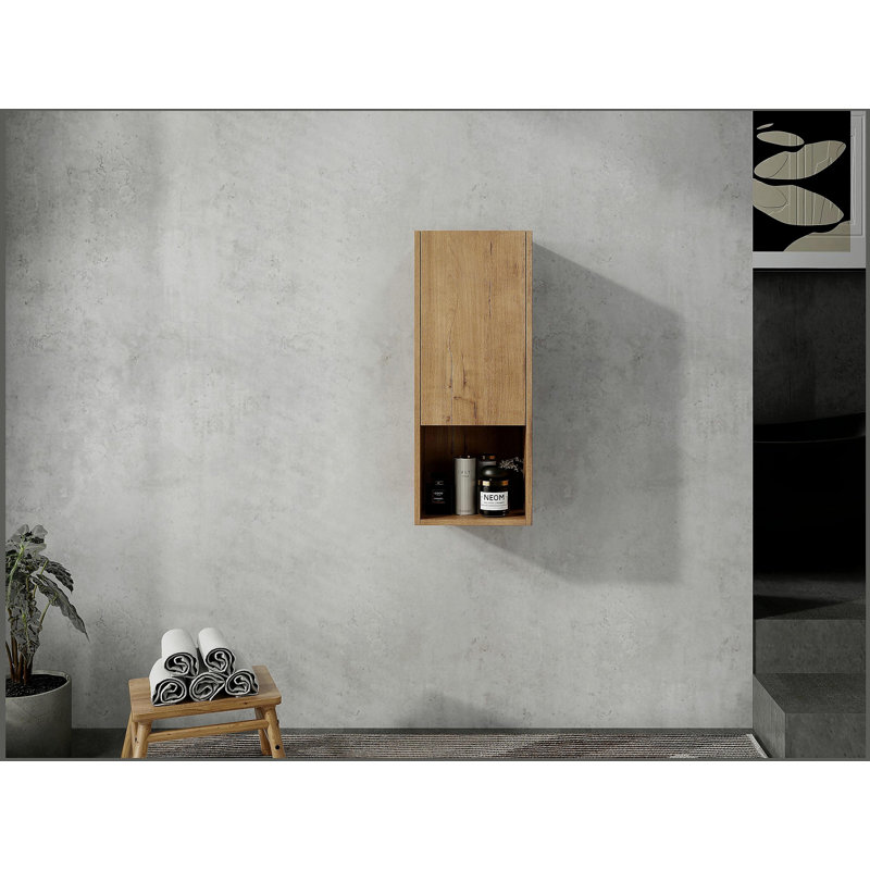 12" Bathroom Side Cabinet, Float Mounting Design