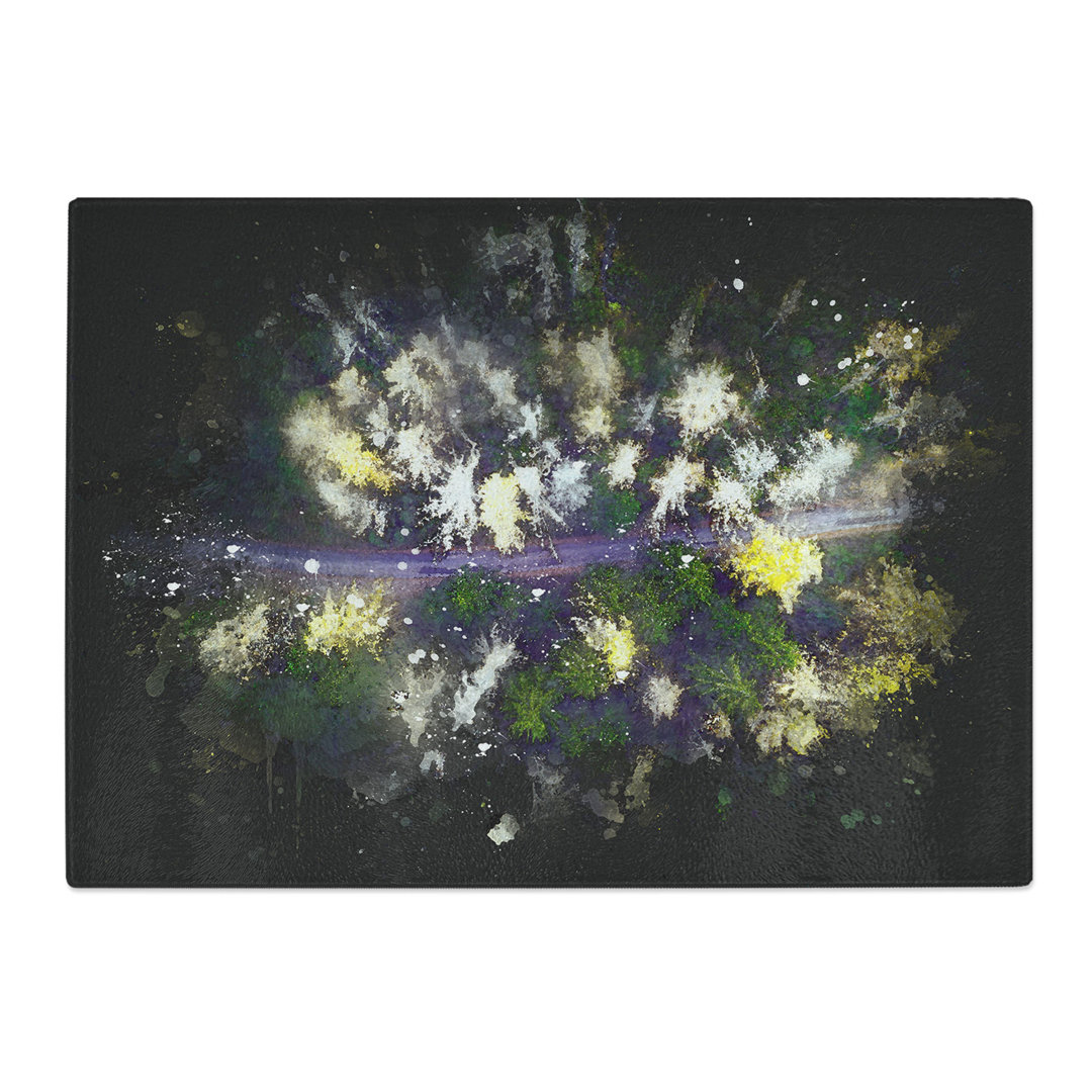Tempered Glass Forest in Austria Paint Splash Chopping Board