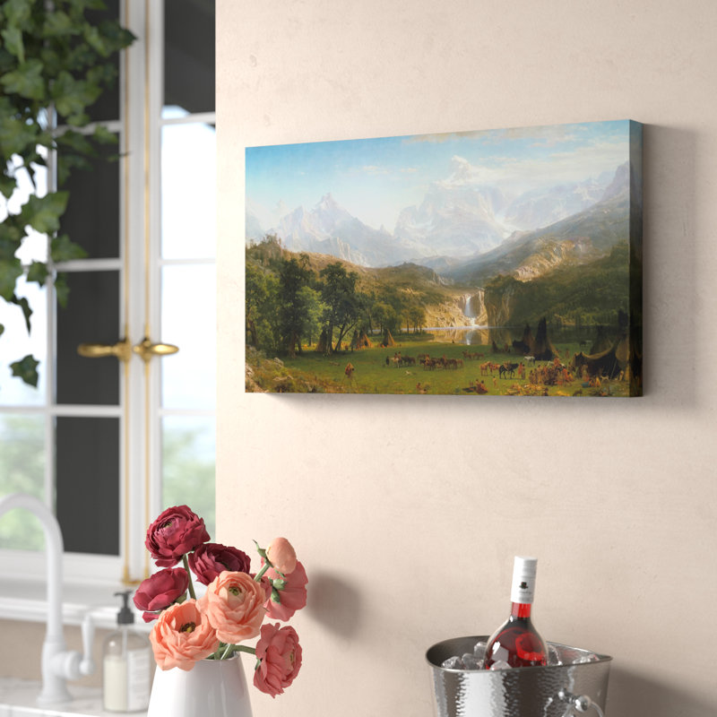 " The Rocky Mountains " by Albert Bierstadt, 12" H x 24" W x 1.5" D