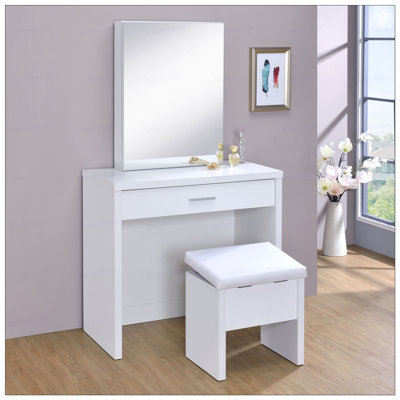 Walsh  Makeup Vanity Table with Mirror and Stool