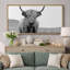 «Animals Highland Cow», portrait en noir et blanc sur toile-111176158-98042249