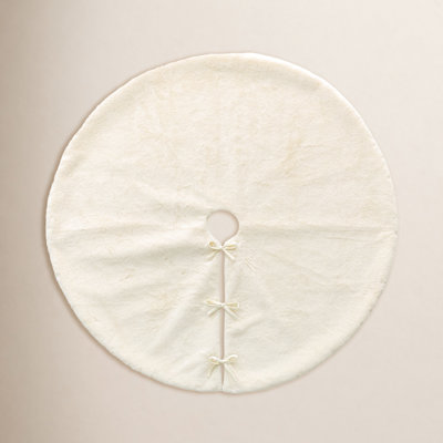 Solid Color Faux Fur Tree Skirt