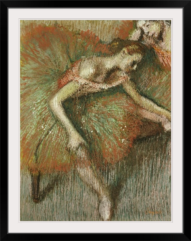 «Dancers, c.1899» par Edgar Degas - Estampe numérique, H 24 po x l 20 po x P 1 po, Cadre noir