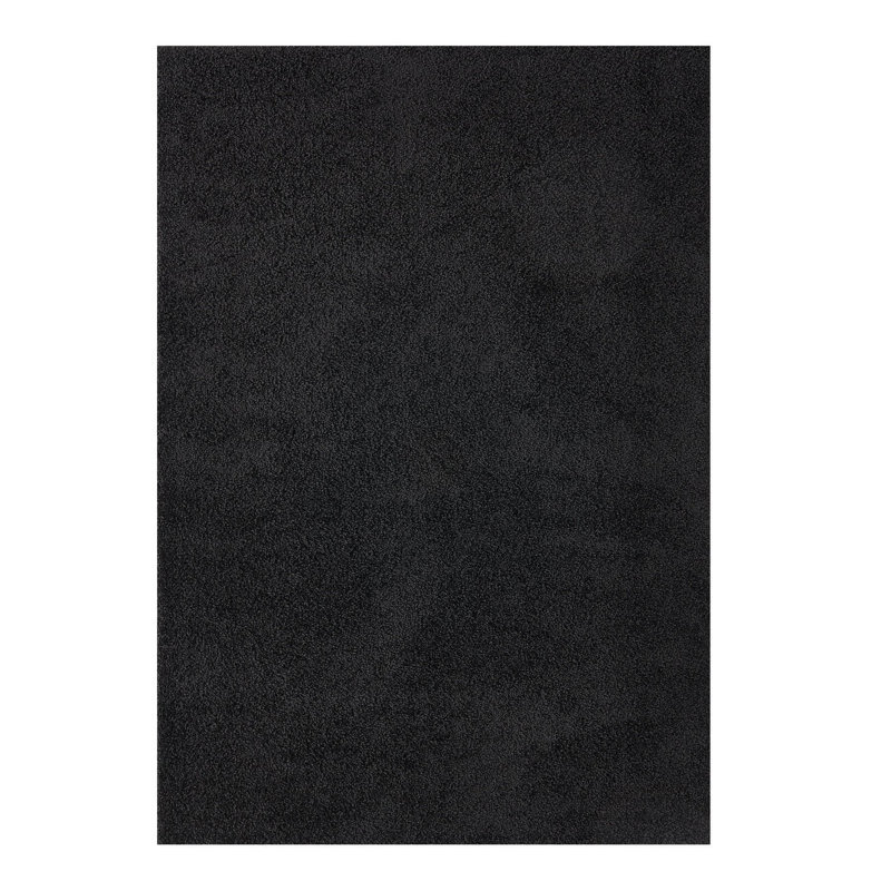 Myshaggy Collection Rugs Solid Design in Black, Rectangle 160 x 230cm