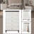 Dzianis 5-Drawer Chest in White and Walnut