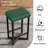 Bar Stools Set of 4, 24.6" Height Counter Height Bar Stools Upholstered with PU Leather & Footrest, Modern Backless Barstools with Metal Frame X-Base for Home Bar Kitchen Island Dining Room, Green-227251125-227251126