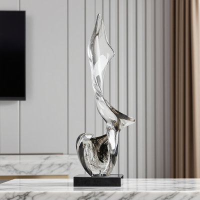 Modern Luxury High-End Transparent Resin Marble Base Decoration Items