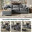 108'' Comfy  L Shaped Sectional Modular Cloud Sofa with Ottoman, Tool-free Easy Assembly Corduroy Couch-737905649