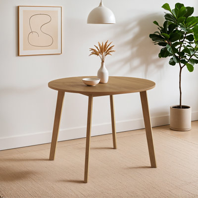 Aquin Round Solid Wood Base Dining Table