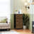 4 Drawer Dresser for Bedroom, Narrow Chest of Drawers, Wooden Top and Study Iron Frame 18"x37.5"-(WxH)