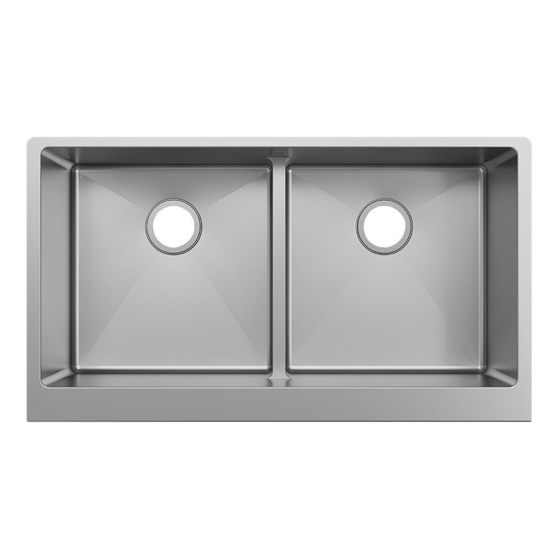 36" L x 20" W Double Basin Farmhouse Kitchen Sink