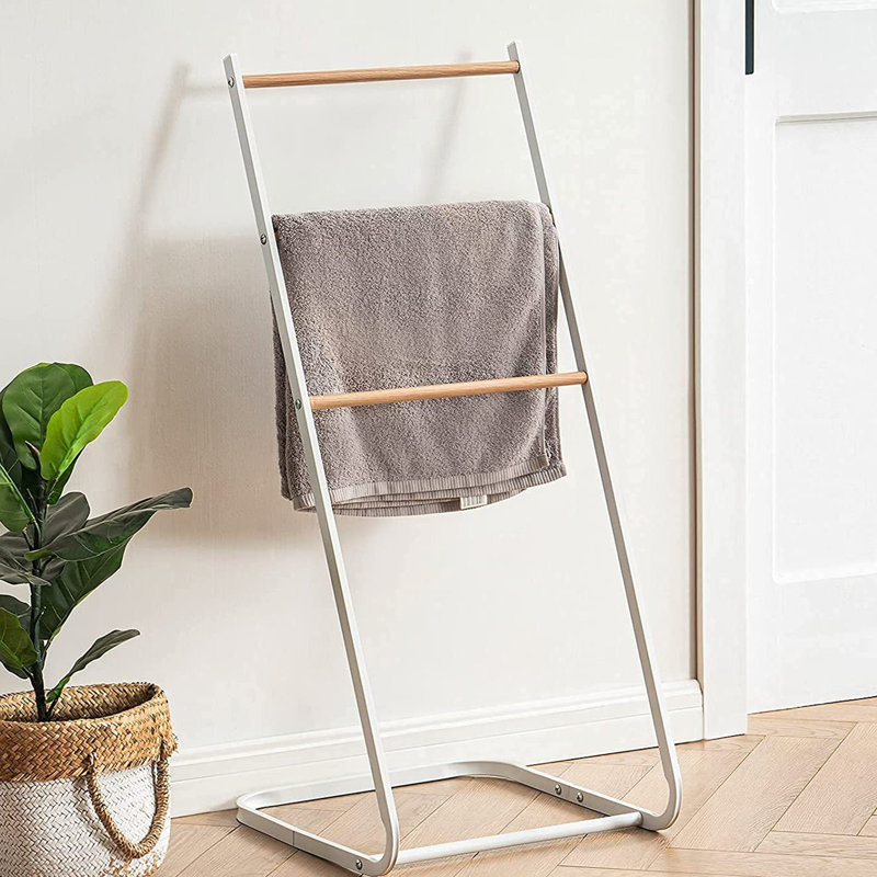 Freestanding Towel Stand, White