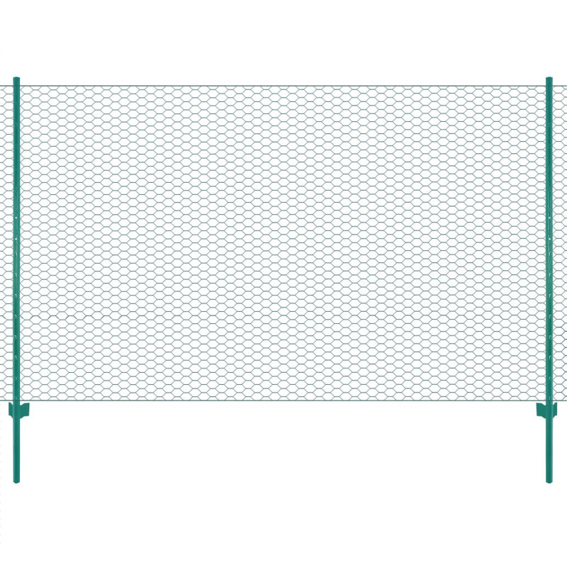 Daryll Green Metal Wire/Mesh Fence, 125cm H x 2500cm W