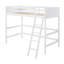 Lit mezzanine simple en bois massif blanc avec. And Build. Aucun sommier ni base requis. 14 lattes pour un soutien accru. Barrières de sécurité. 79,5 po x 41,8 po 67,5 po. Assemblage requis - blanc. Fabrication-421229010