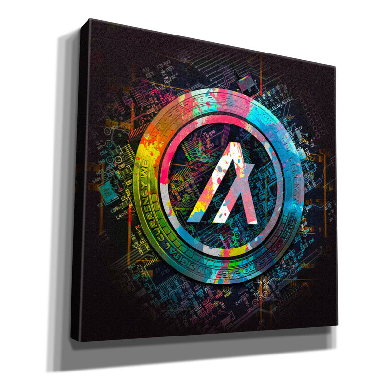 Art mural sur toile «Alorgand Crypto Power» par Epic Portfolio, H 12 po x l 12 po x P 0,75 po