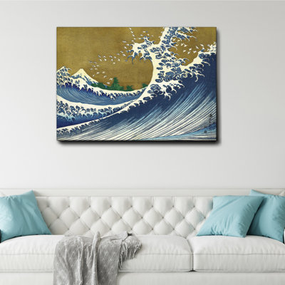 Il Mare di Kanagawa by Katsushika Hokusai - Rectangle Painting on Canvas