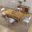 Solid Wood Dining Table Set Farmhouse Extendable Dining Table And Upholstered Chair For Dining Room/Kitchen-110843347-110843352-110843350