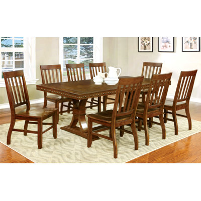 Jared 8 - Person Extendable Trestle Dining Set