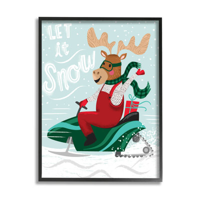 " Let It Snow Moose Sleigh "